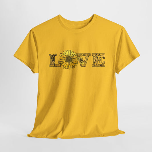 Love Sunflower T-Shirt - Floral Design