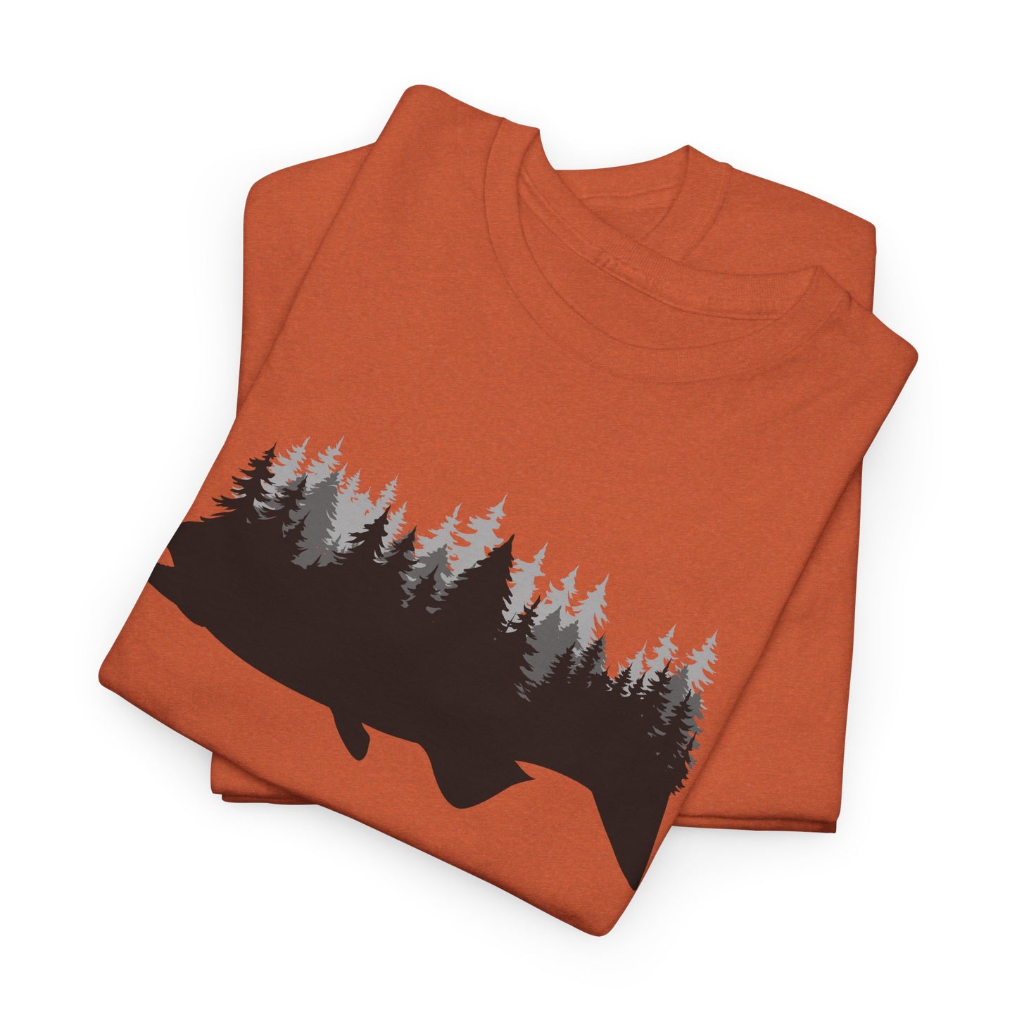 Fish Silhouette Forest Graphic T-Shirt