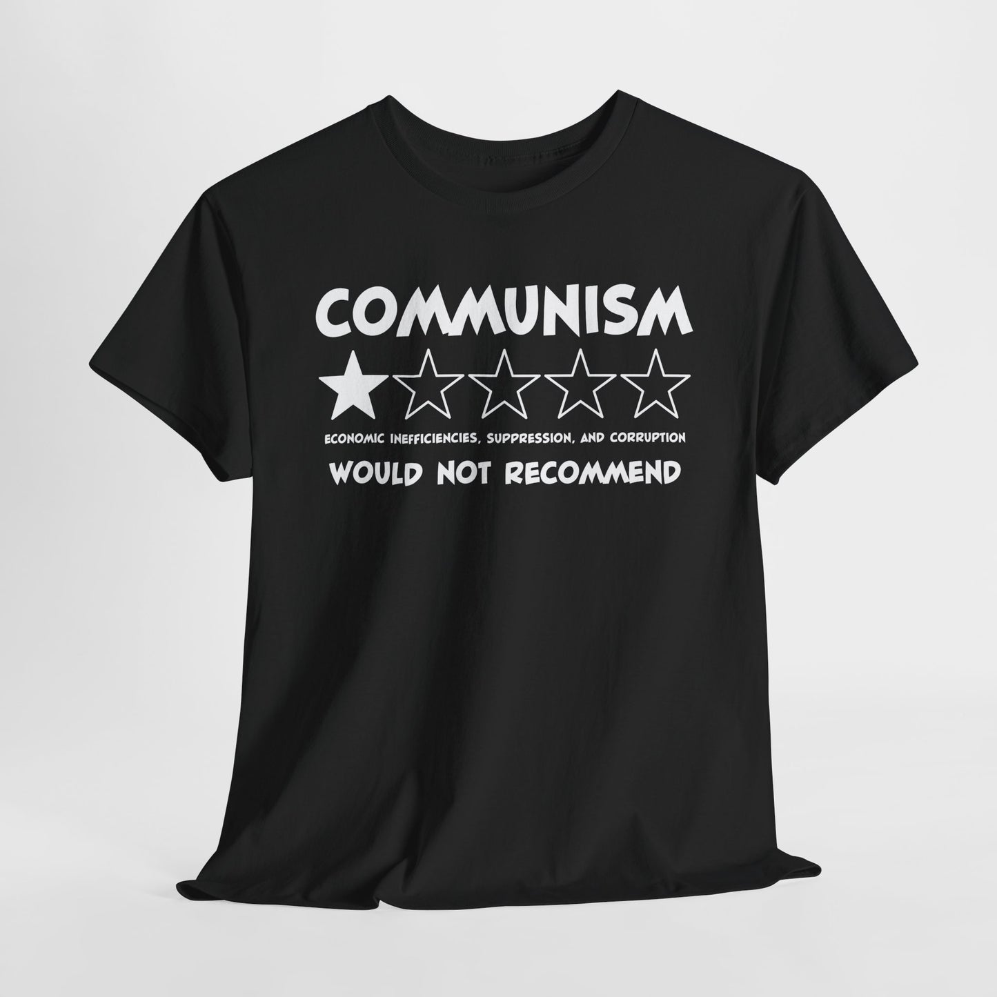 Communism 1-Star Rating T-Shirt - Funny Political Review Tee