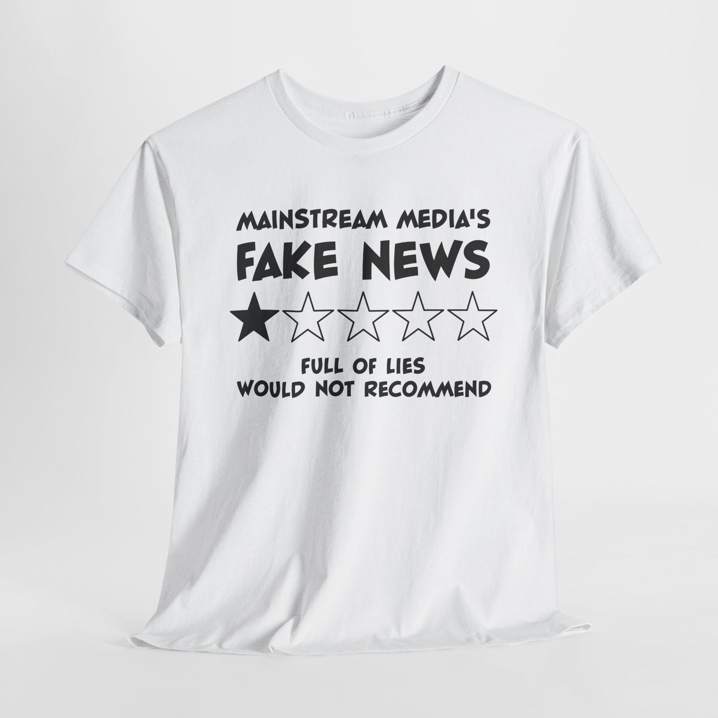 Fake News Review Tee - Mainstream Media 1-Star T-Shirt