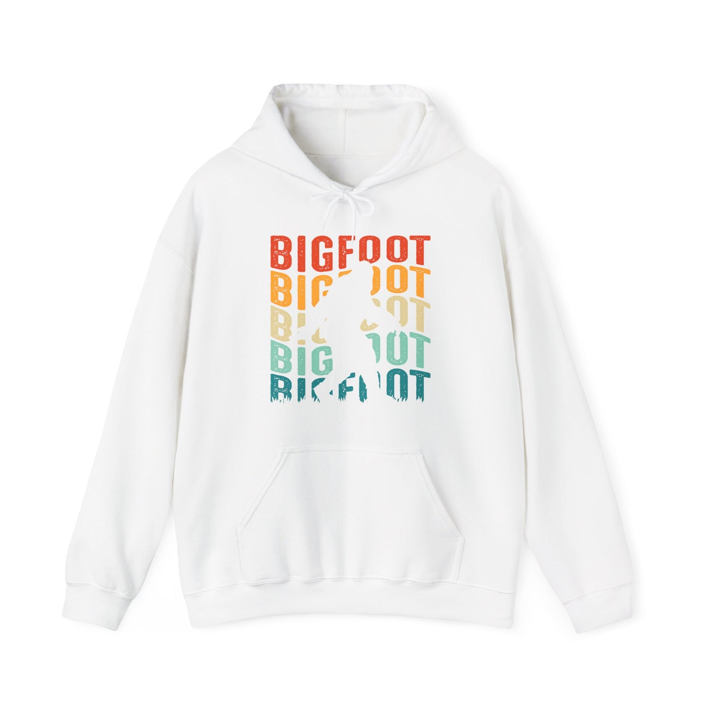Bigfoot Silhouette Hoodie - Cryptid Outline Design