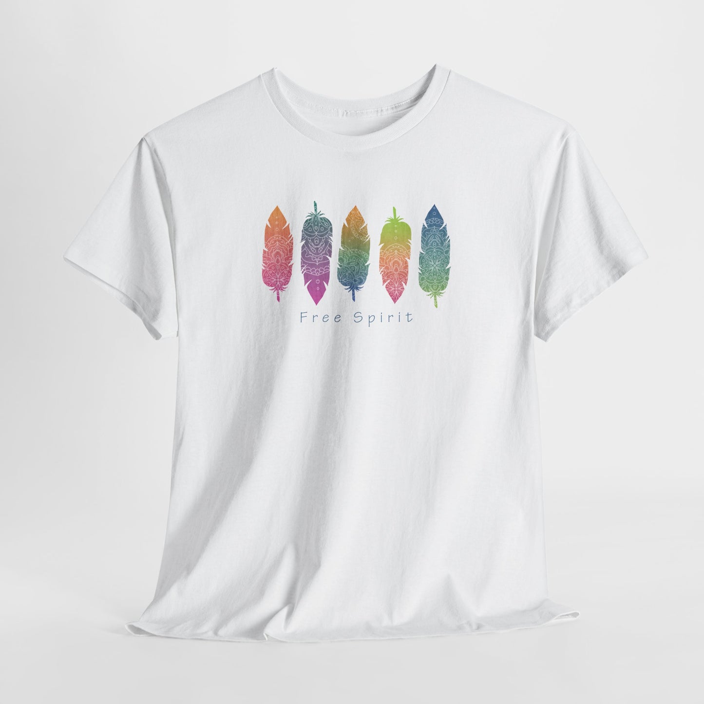 Free Spirit Colorful Feather T-Shirt