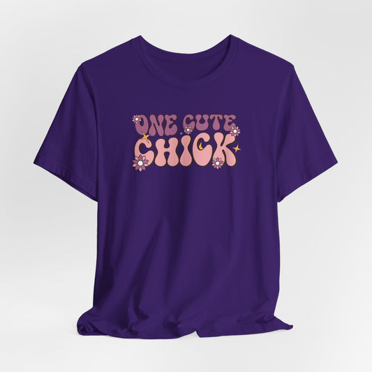 One Cute Chick T Shirt - Retro Graphic Tee