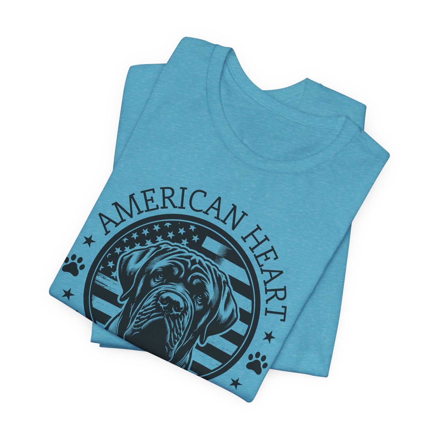 American Heart Mastiff Soul Patriotic T-Shirt