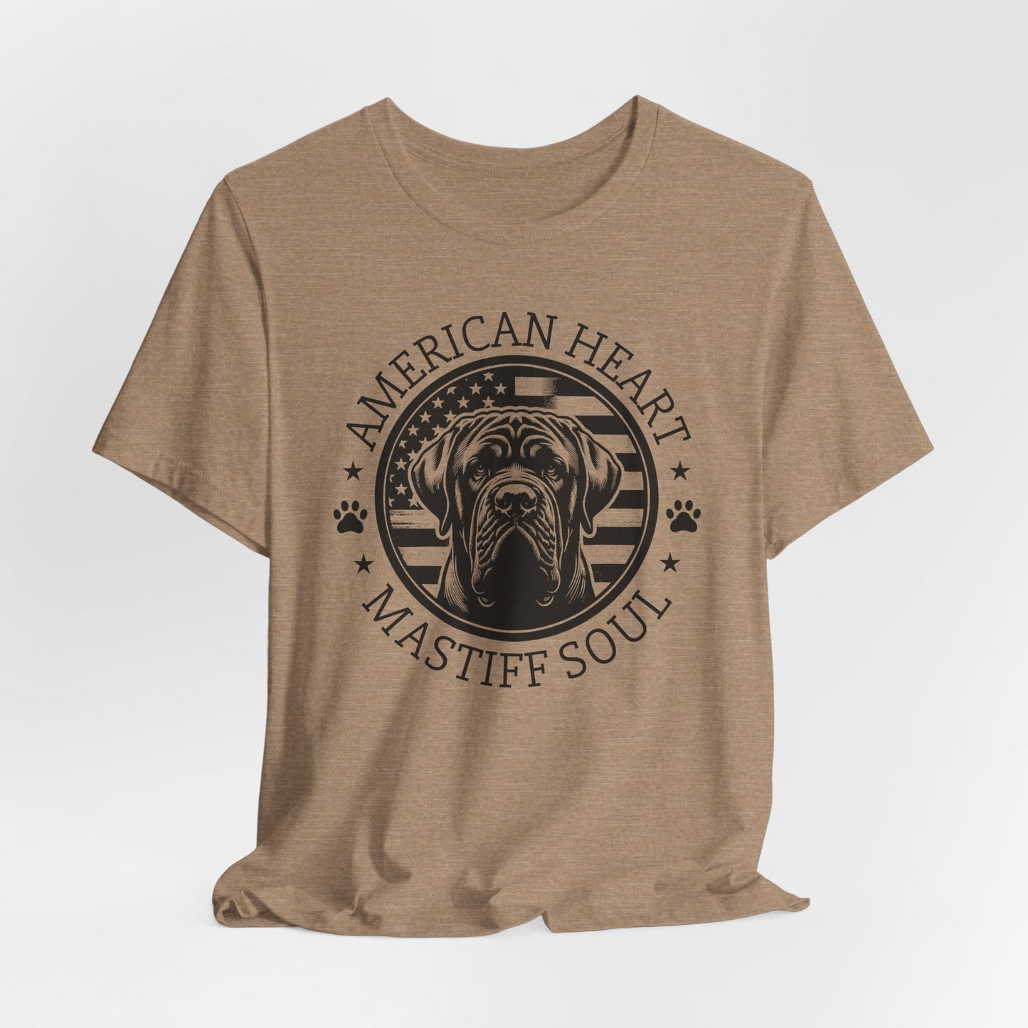 American Heart Mastiff Soul Patriotic T-Shirt
