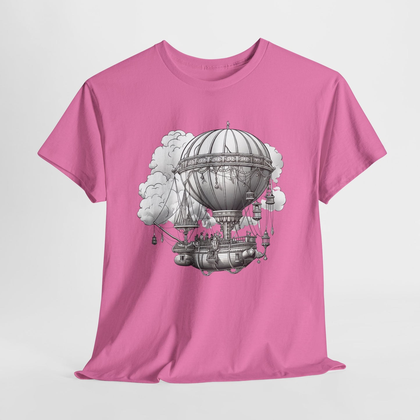 Steampunk Airship T-Shirt - Retro Aviation Graphic