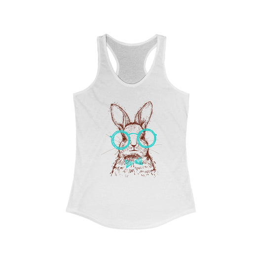 Hipster Bunny Tank Top - Trendy Easter Graphic Tank