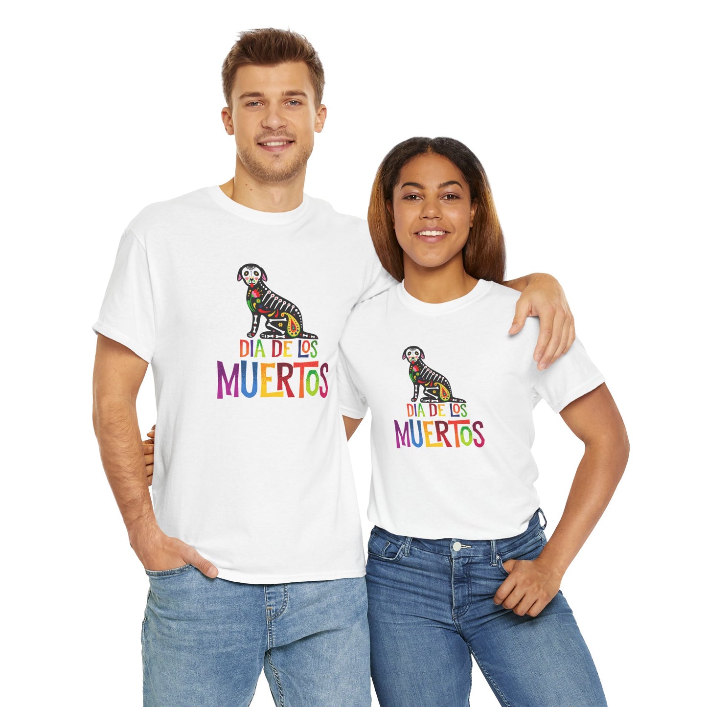 Dia de Los Muertos Dog T-Shirt - Festive Tee