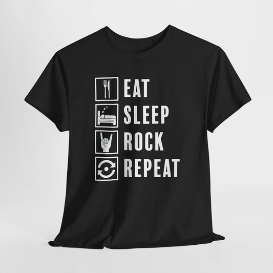 Eat Sleep Rock Repeat Tee - Music Vibe