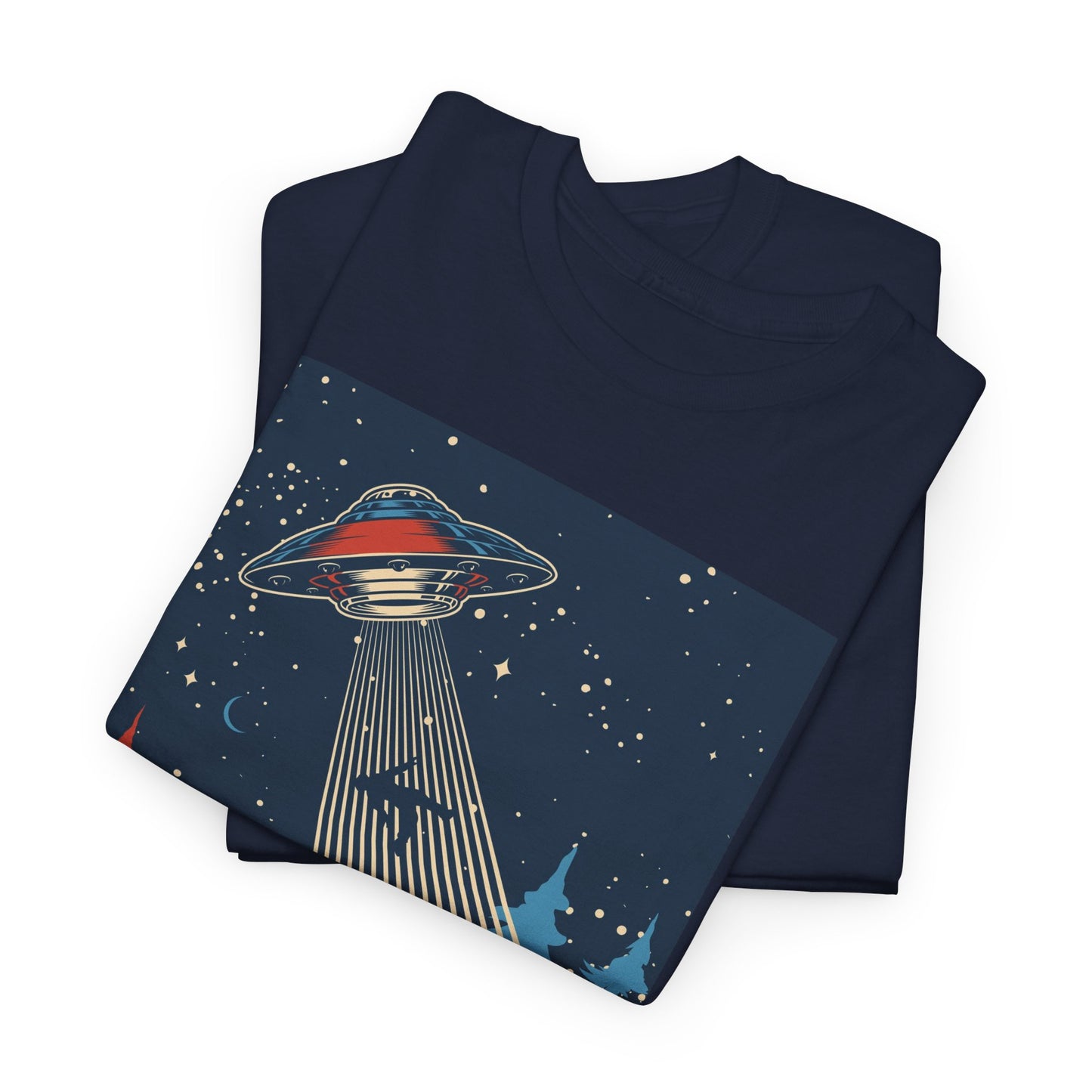 UFO Abduction T-Shirt - Forest Encounter Graphic