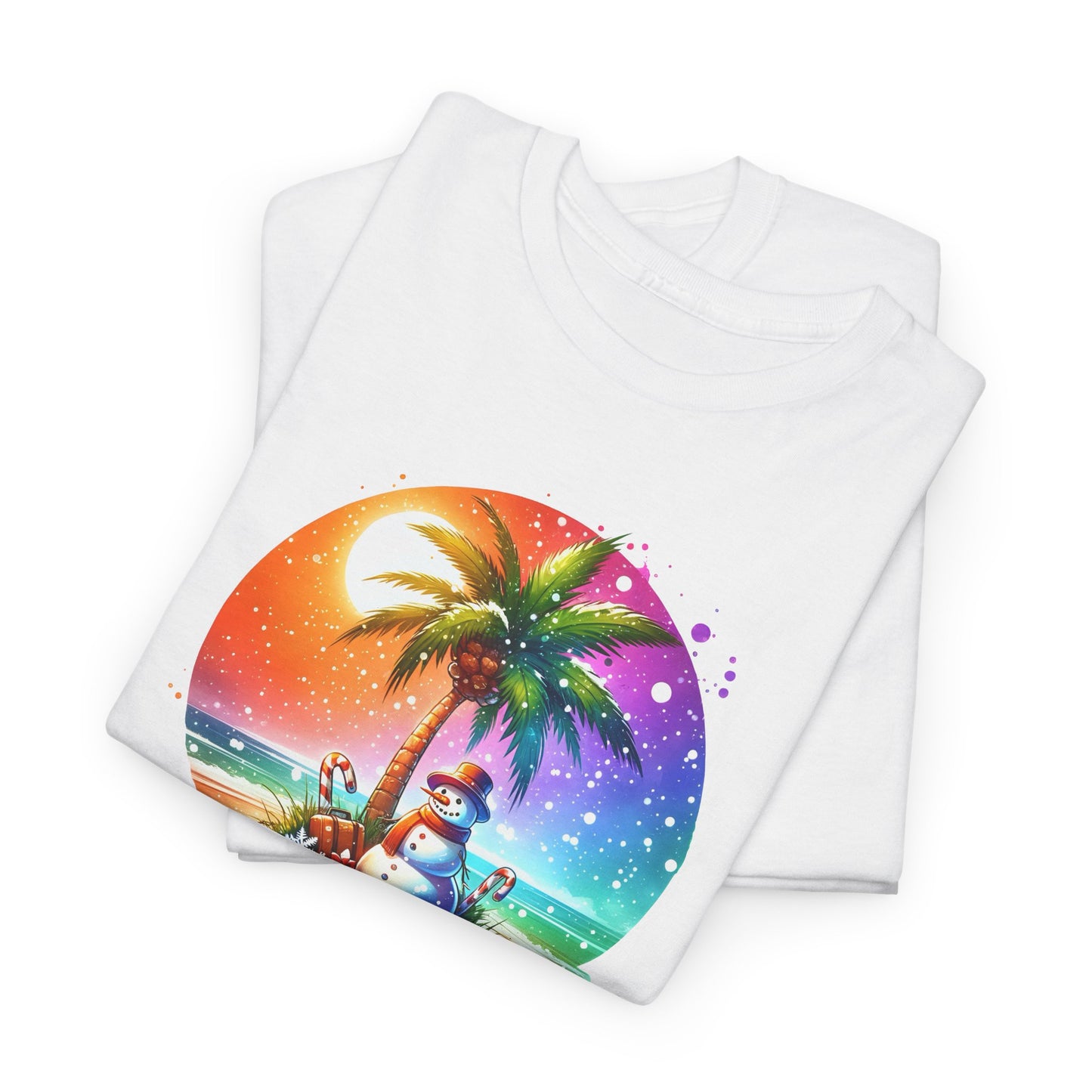 Snowman T-Shirt For Warm Christmas T Shirt For Palm Tree Holiday TShirt