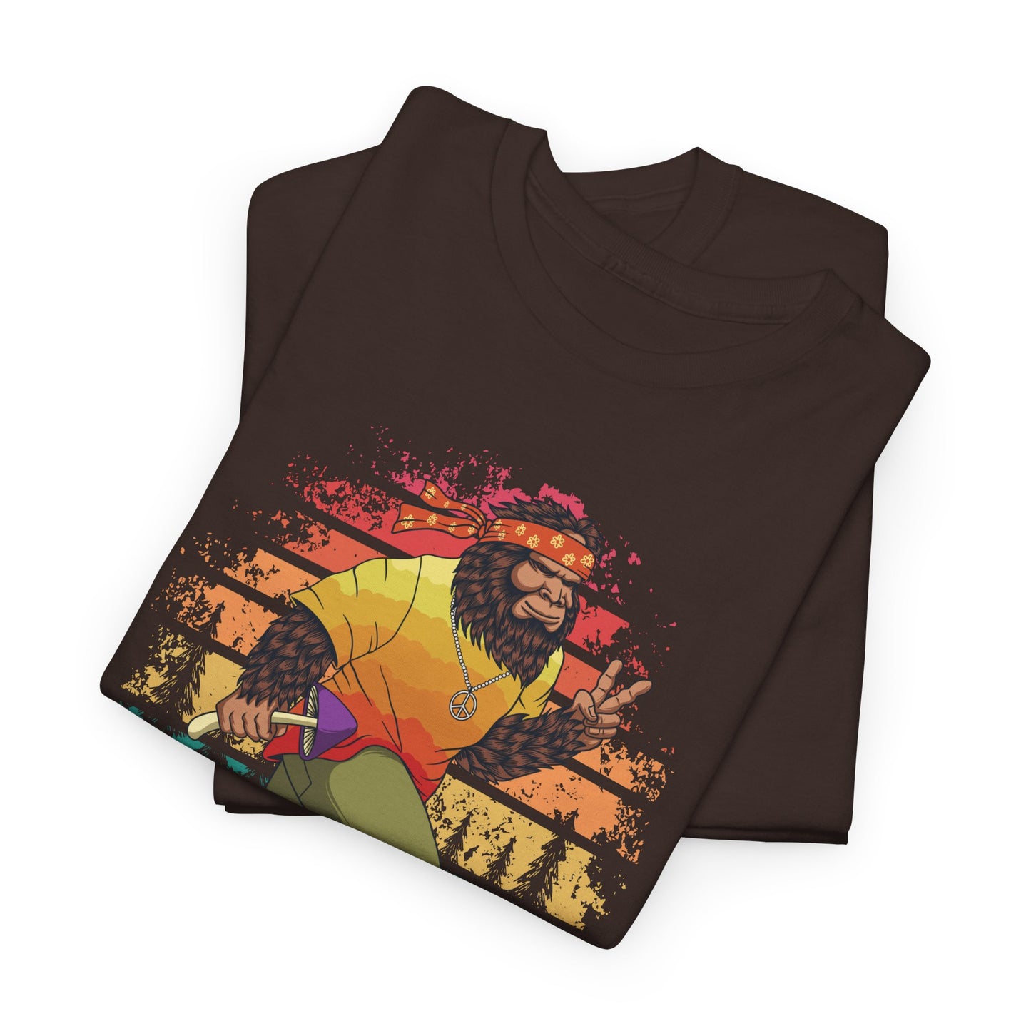 Hippie Bigfoot T-Shirt - Funny Sasquatch Design