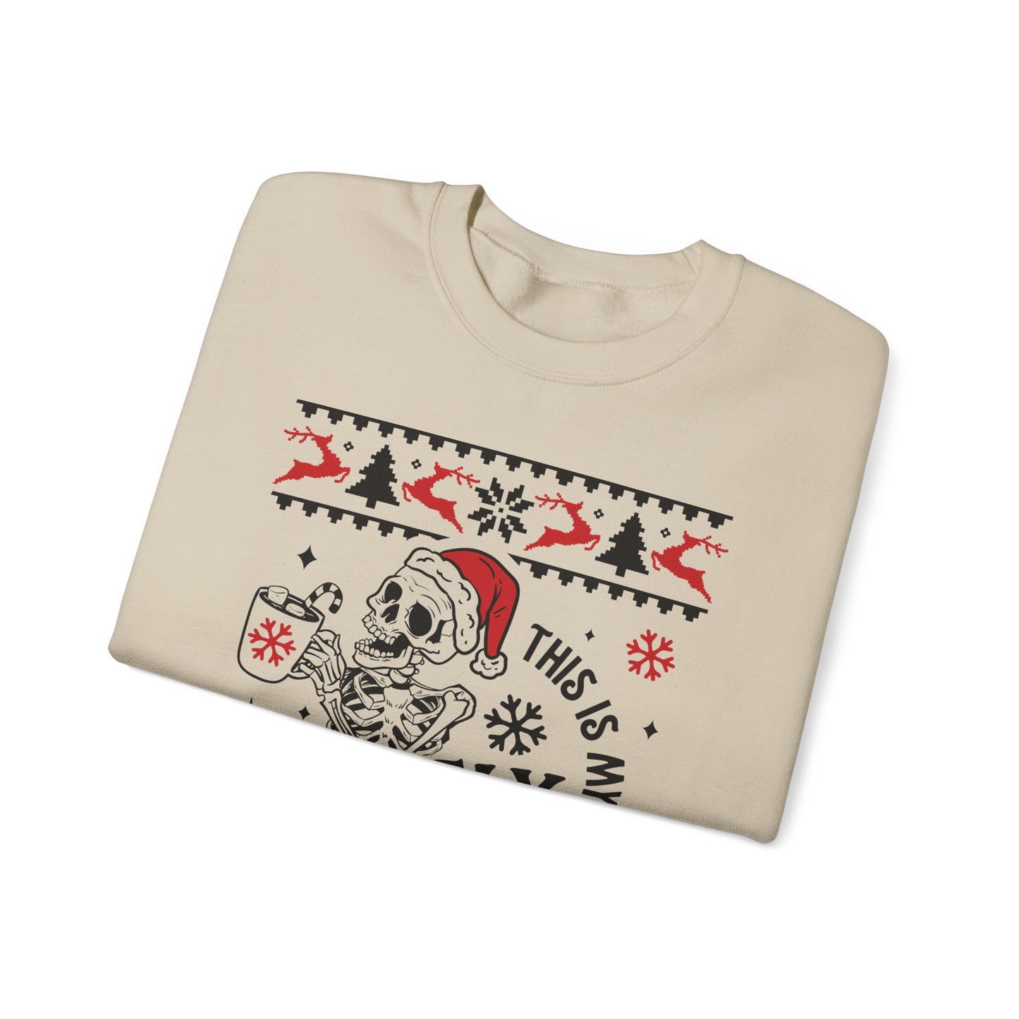 Festive Skeleton Ugly Sweater Sweatshirt
