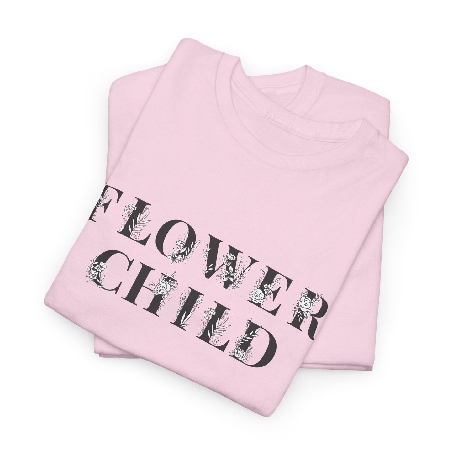 Flower Child T-Shirt - Floral Font Hippie Design