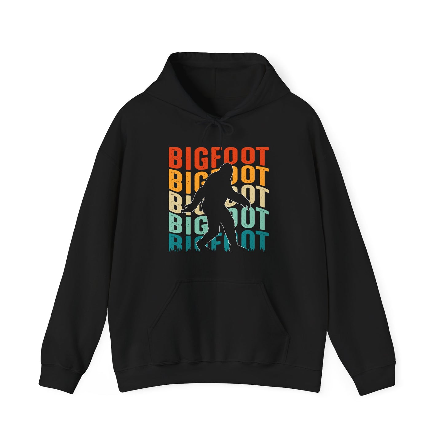 Bigfoot Silhouette Hoodie - Cryptid Outline Design