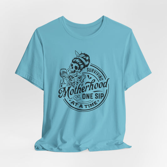 Surviving Motherhood Tee - Skeleton Mom Style