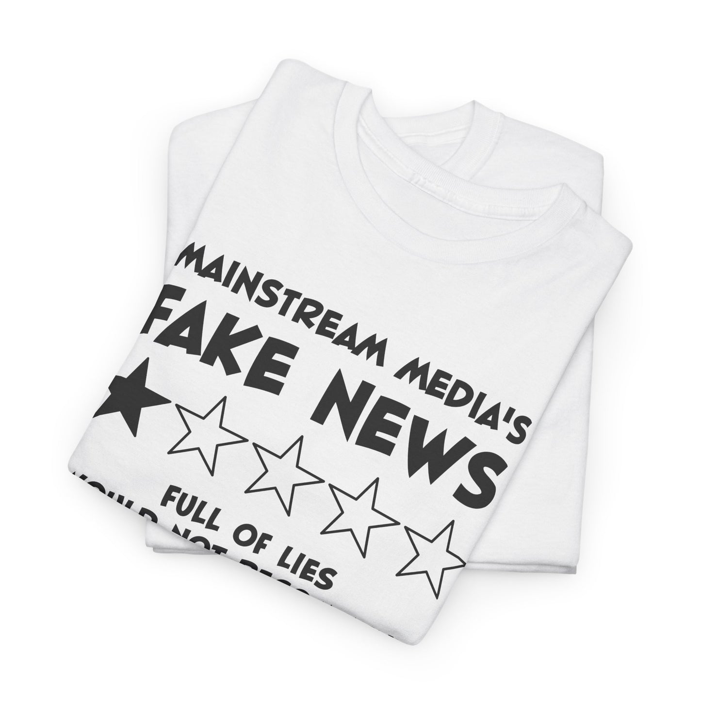 Fake News Review Tee - Mainstream Media 1-Star T-Shirt