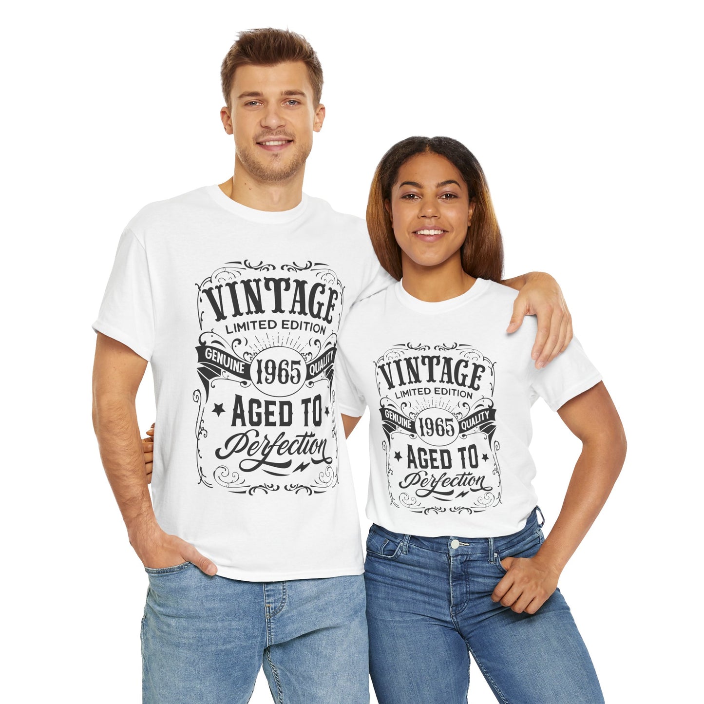 1965 Aged To Perfection T-Shirt For Vintage Occasion TShirt For Limited Edition T Shirt
