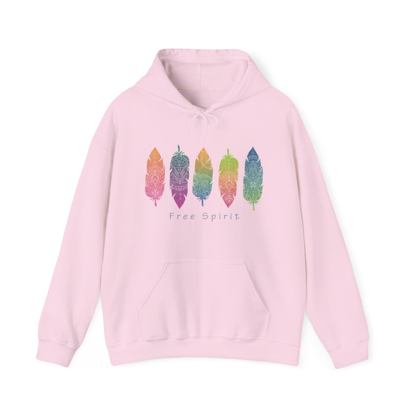 Free Spirit Vibrant Feather Hoodie