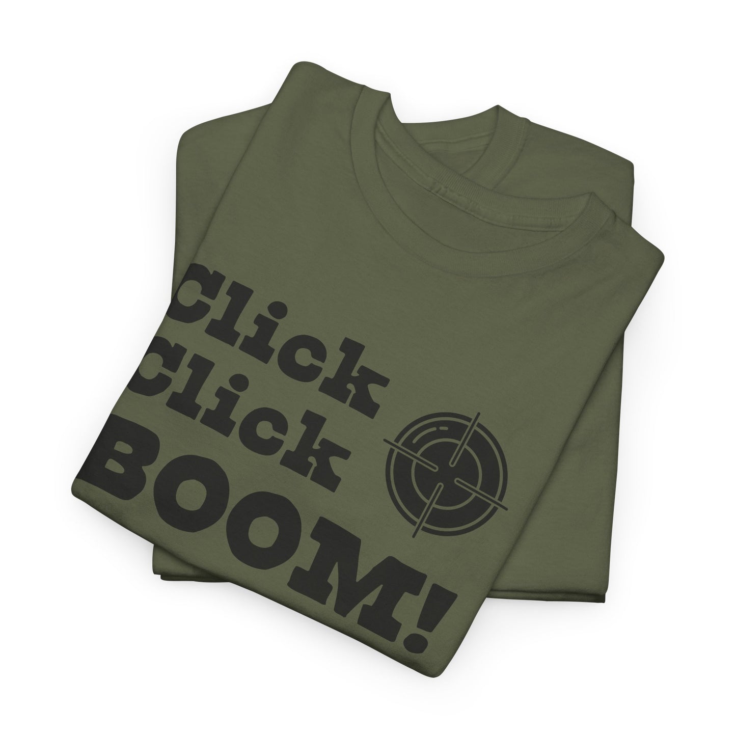 Click Click Boom T-Shirt - Gun Sight Graphic Tee