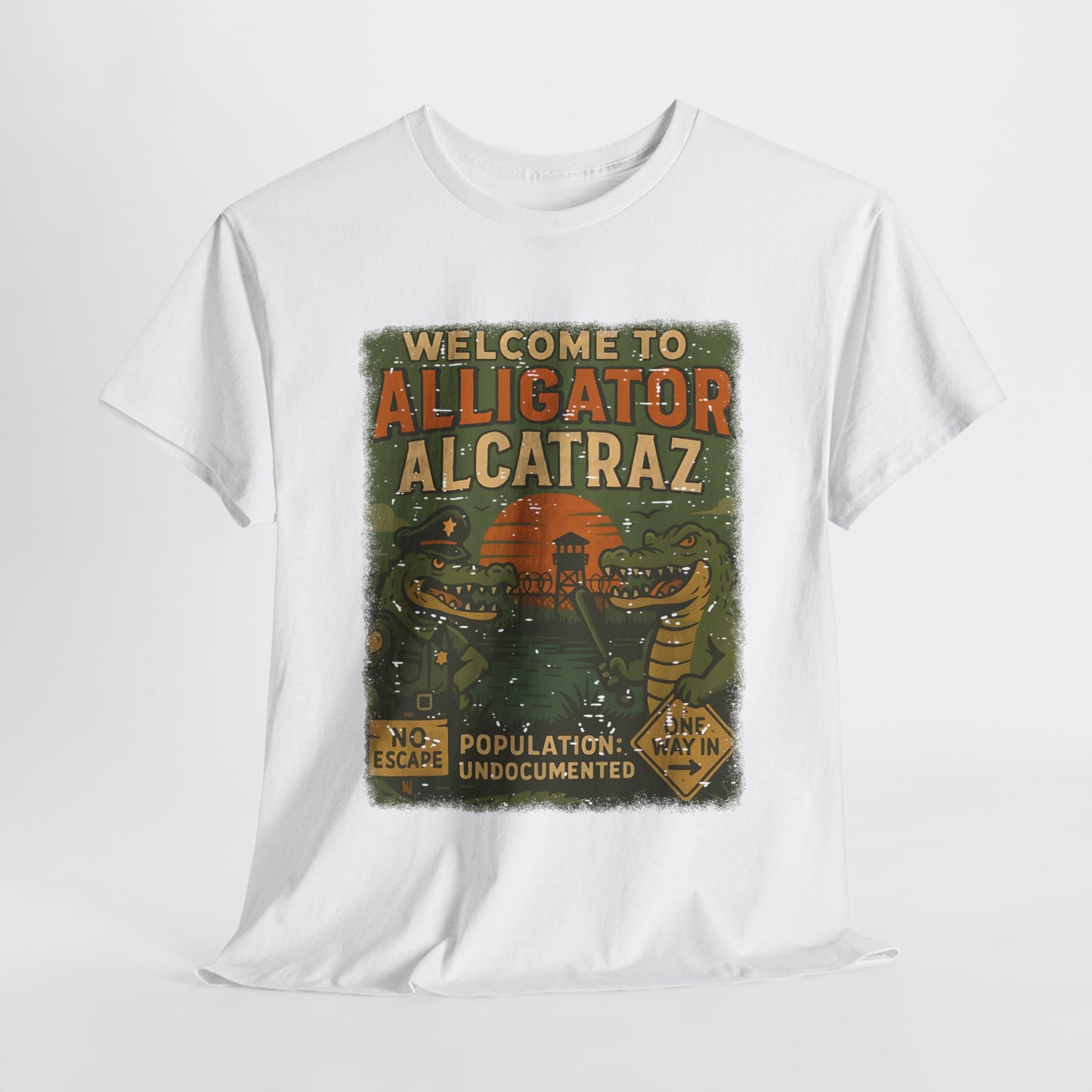 Alligator Alcatraz T-Shirt – Retro Vibe Tee