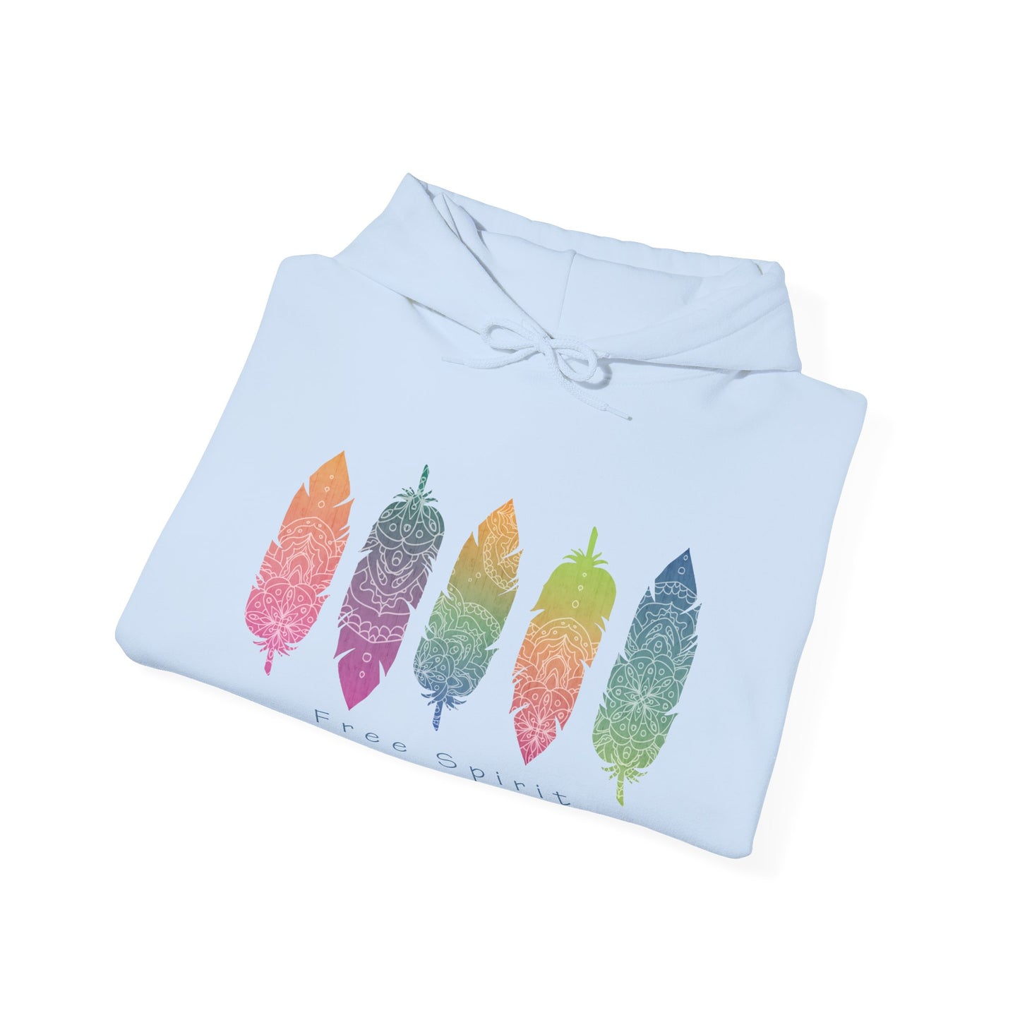 Free Spirit Vibrant Feather Hoodie