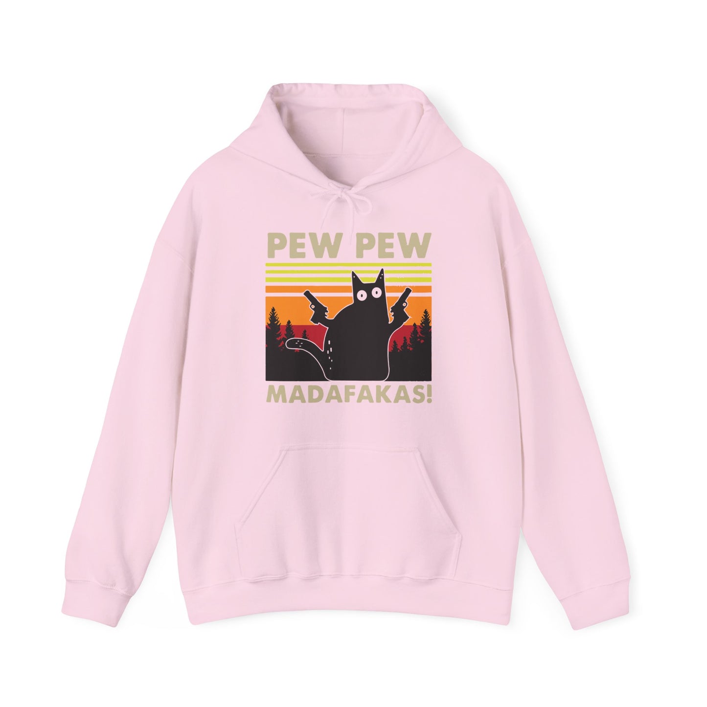 Pew Pew Madafakas Gun Cat Hoodie