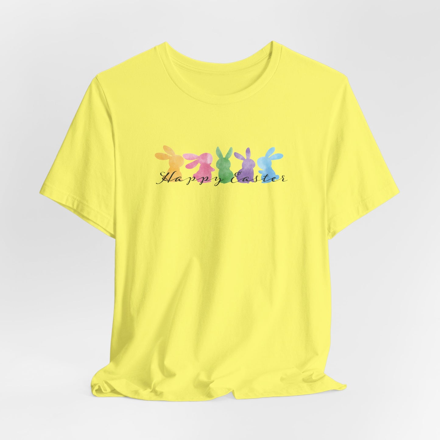 Happy Easter Pastel Bunnies T-Shirt - Cute Spring Graphic Tee