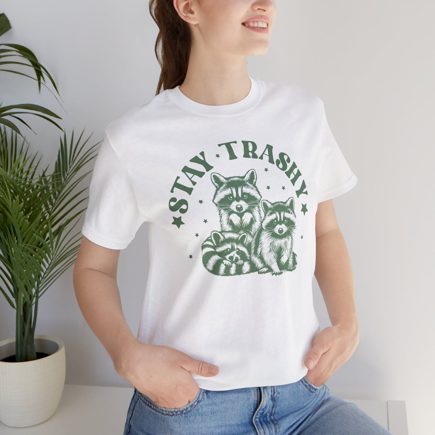 Stay Trashy Raccoon T-Shirt - Funny Tee