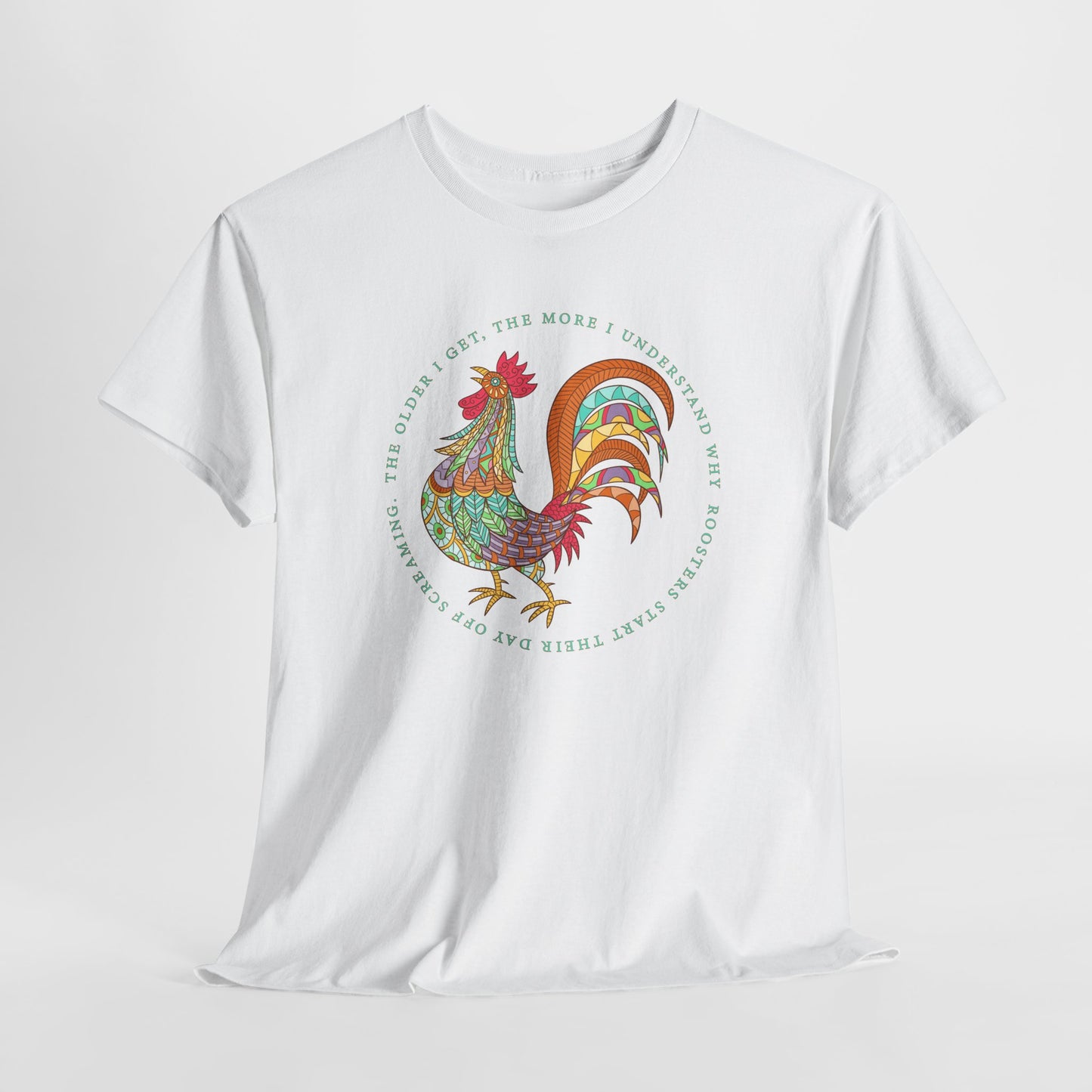 Rooster Scream T-Shirt - Funny Aging Tee