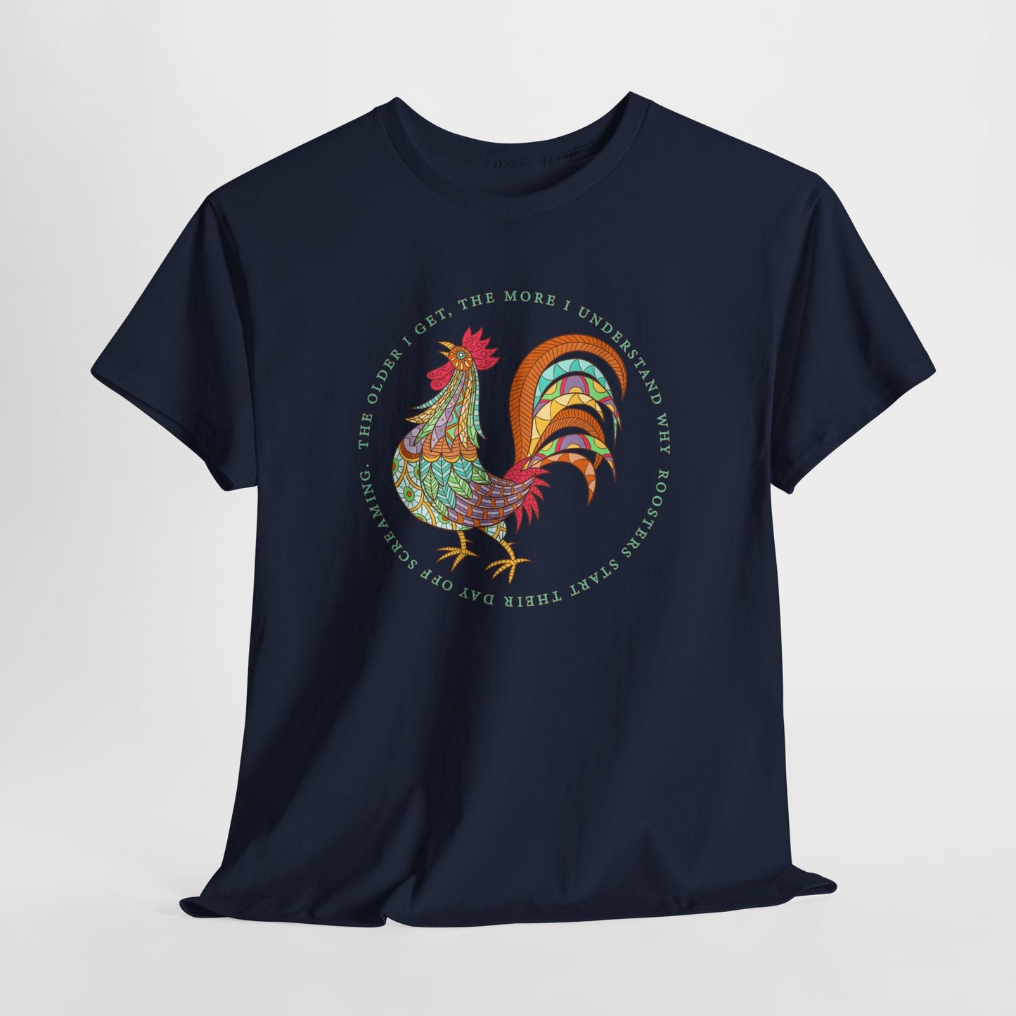 Rooster Scream T-Shirt - Funny Aging Tee