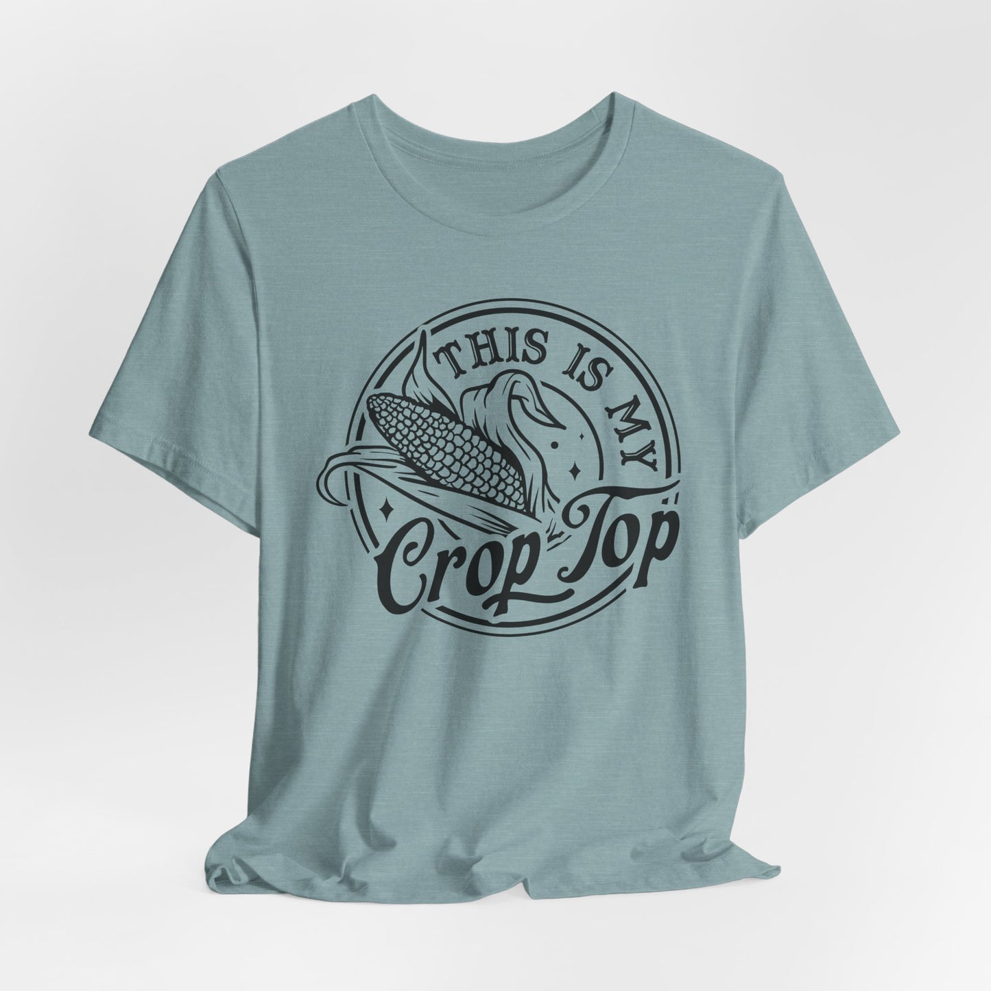 This Is My Crop Top T-Shirt - Corn Pun Graphic