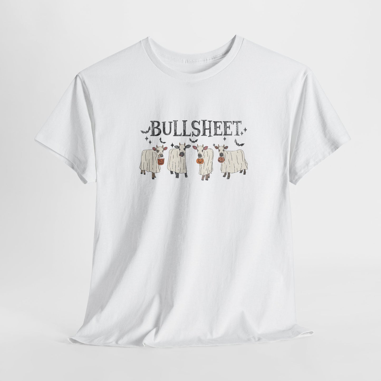 Bullsheet Ghost Cow T-Shirt - Halloween Pun Tee