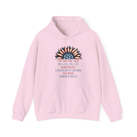 Headstrong Conservative Hoodie - Patriotic Sunflower