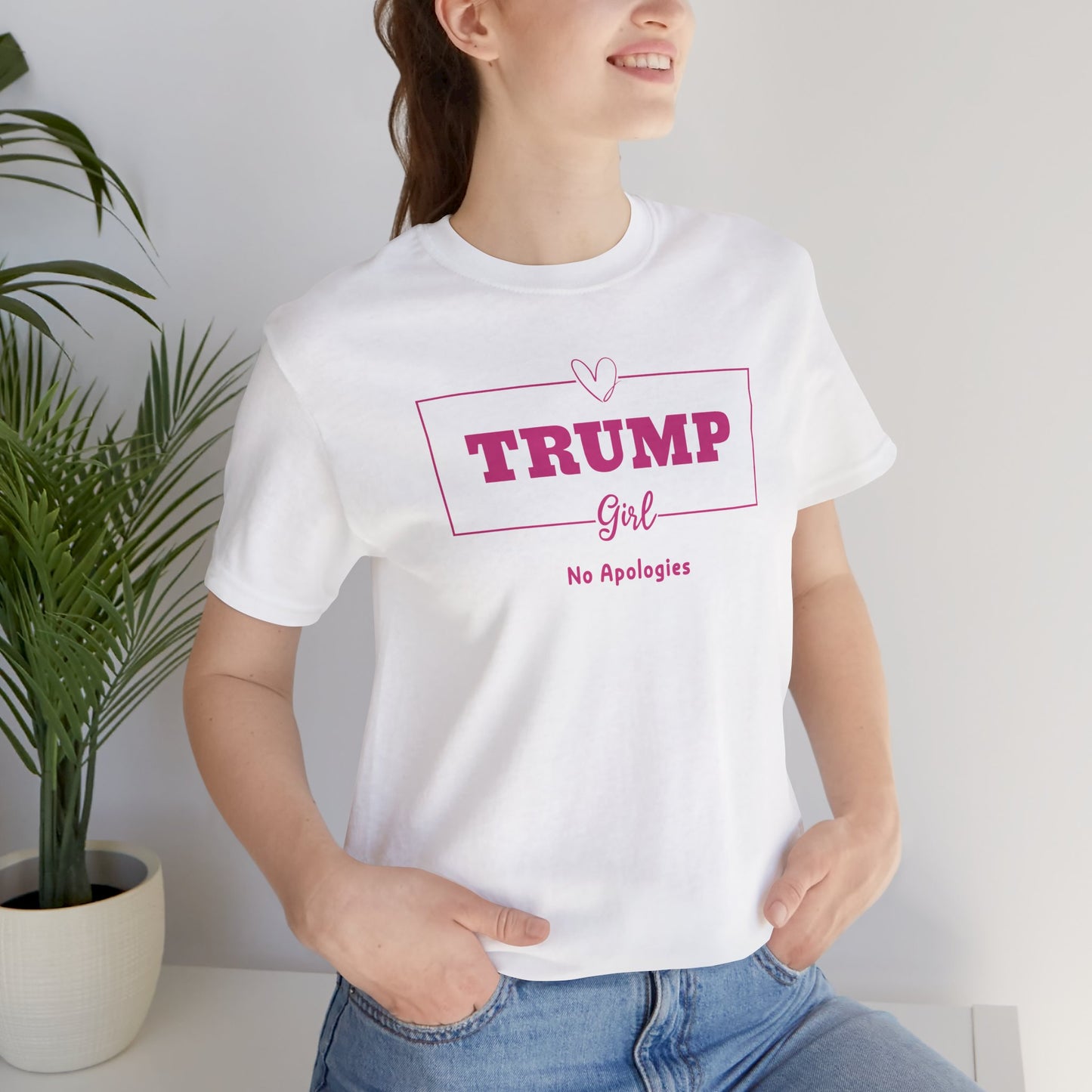 Trump Girl No Apologies T-Shirt - Bold Statement Design