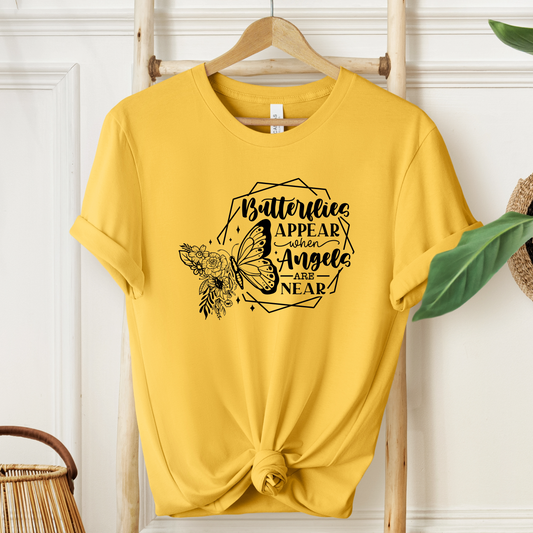 Butterflies Appear When Angels Are Near T-Shirt - Spiritual Tee