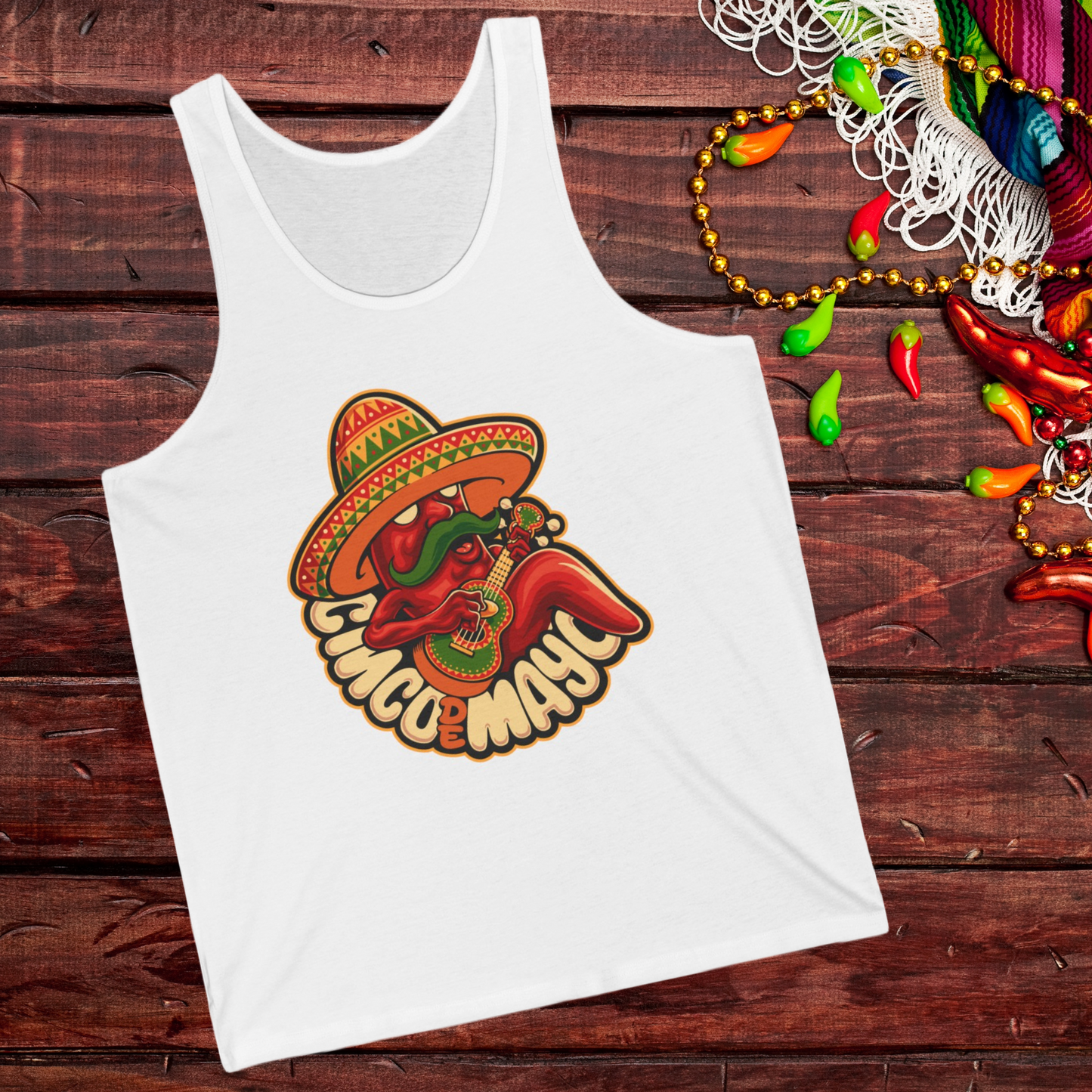 Cinco de Mayo Chili Sombrero Tank Top