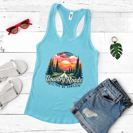 Country Roads Take Me Home Tank Top