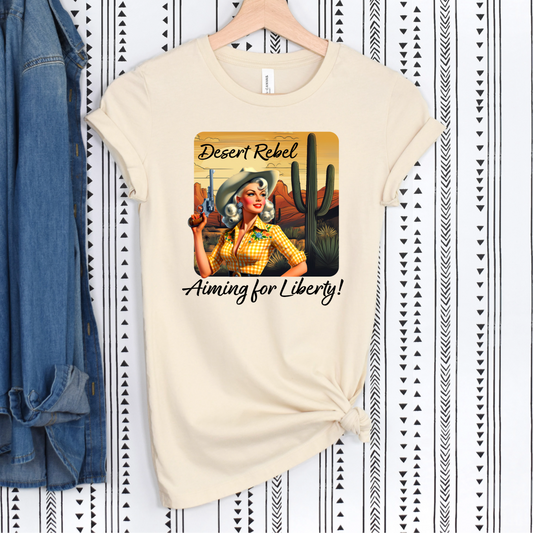 Desert Rebel Retro Cowgirl T-Shirt