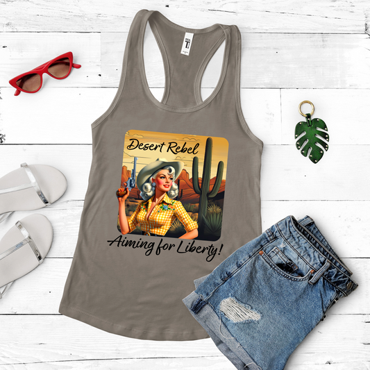 Desert Rebel Retro Cowgirl Tank Top