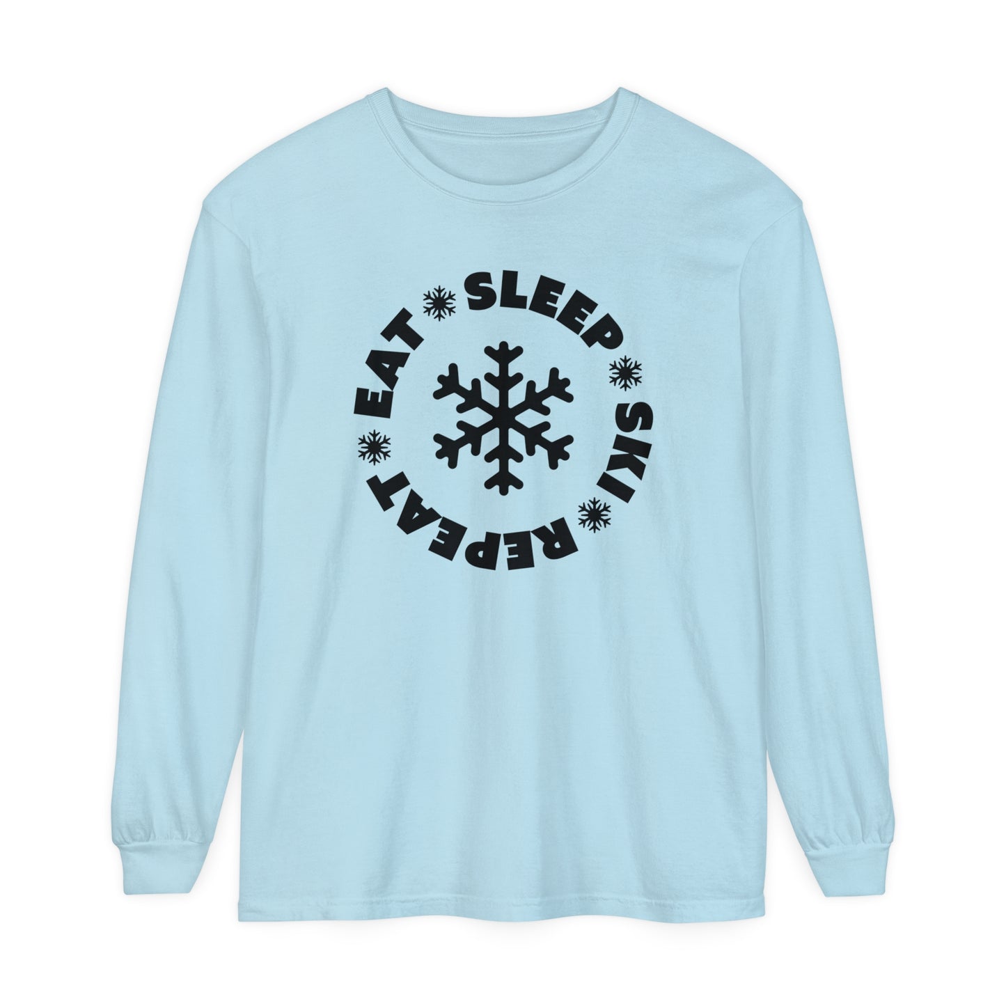 Eat Sleep Ski Repeat Long Sleeve T-Shirt