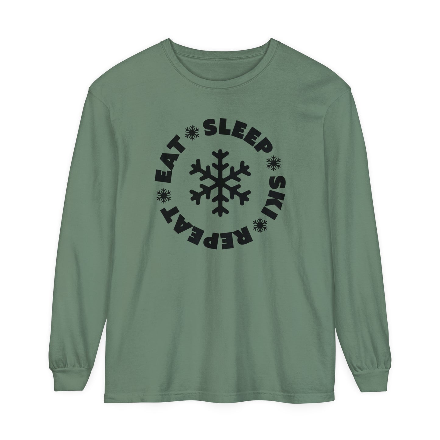 Eat Sleep Ski Repeat Long Sleeve T-Shirt