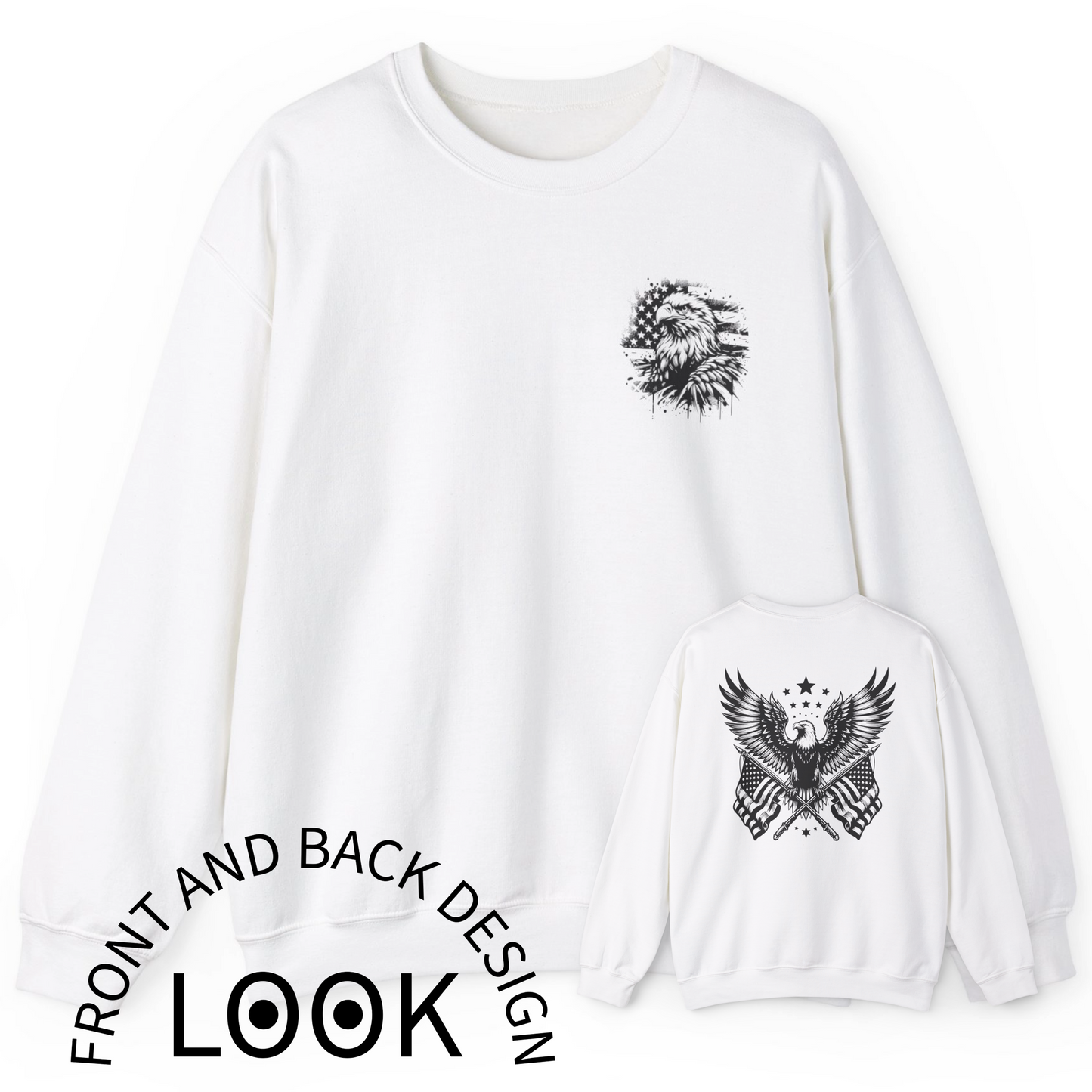 Eagle Dual Flag Sweatshirt - Liberty Design