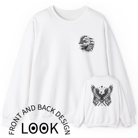 Eagle Dual Flag Sweatshirt - Liberty Design