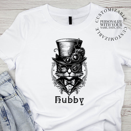 Hubby T-Shirt For Steampunk Wedding TShirt For Groom T Shirt For Couples Shirt For New Husband Shirt