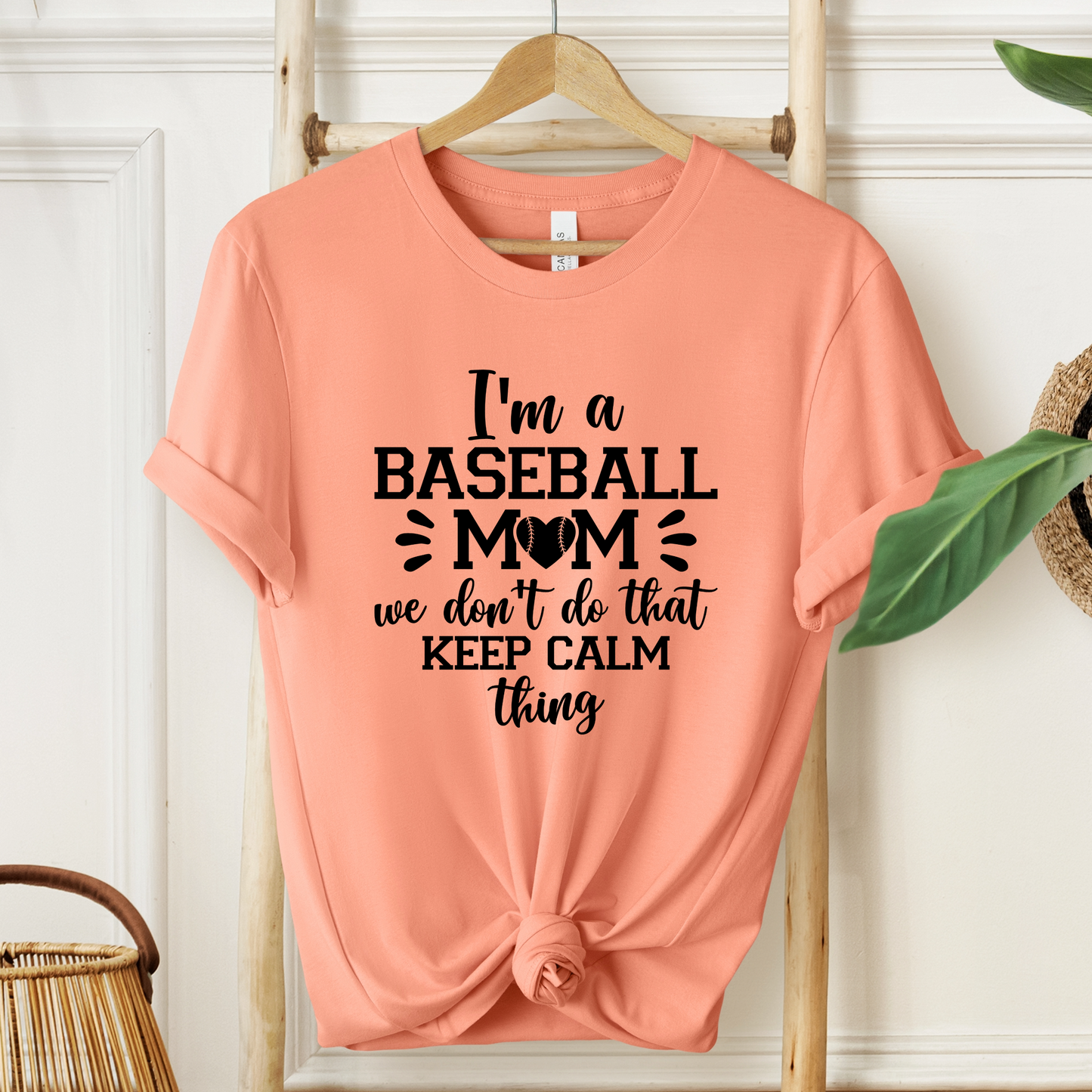 Baseball Mom No Calm Funny T-Shirt