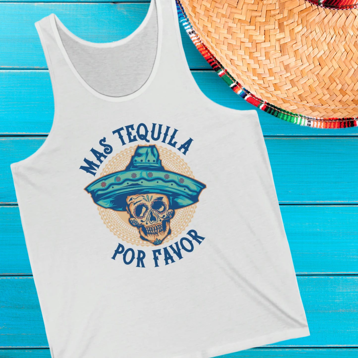 Mas Tequila Skull Fiesta Tank Top
