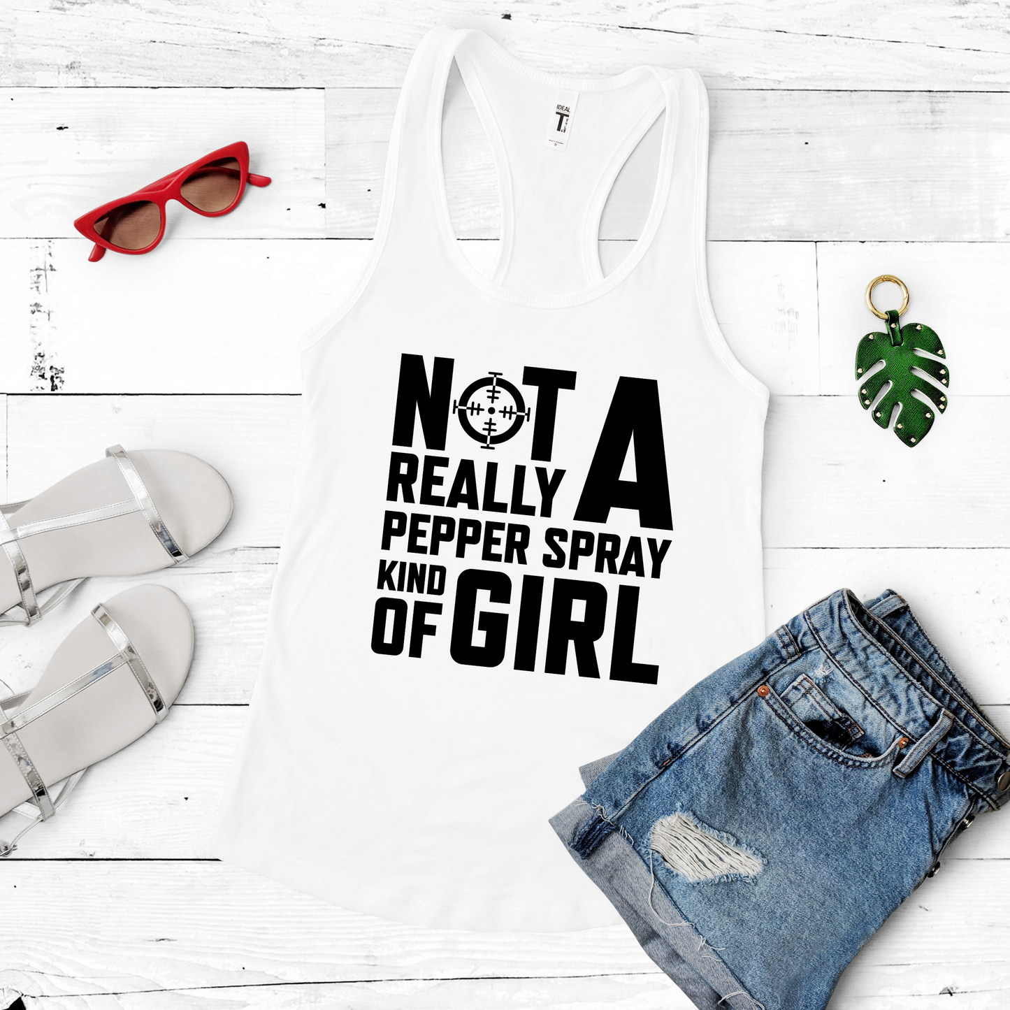 Not Really Pepper Spray Tank Top - Girls' Fierce Design