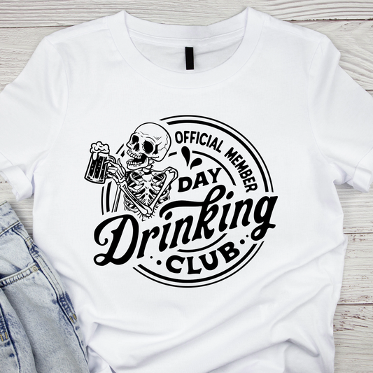 Funny Beer T-Shirt For Day Drinking T Shirt For Snarky Skeleton TShirt