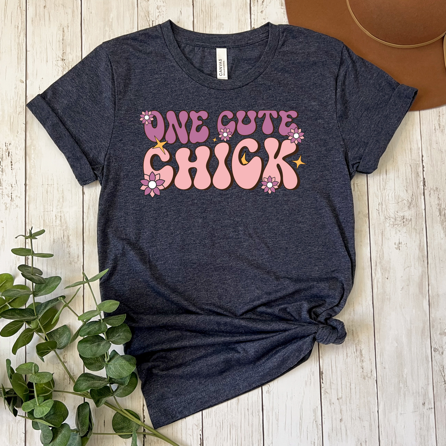 One Cute Chick T Shirt - Retro Graphic Tee